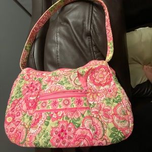 Vera Bradley Retired 2006 Petal Pink Small Zippered Handbag & Matching Wallet